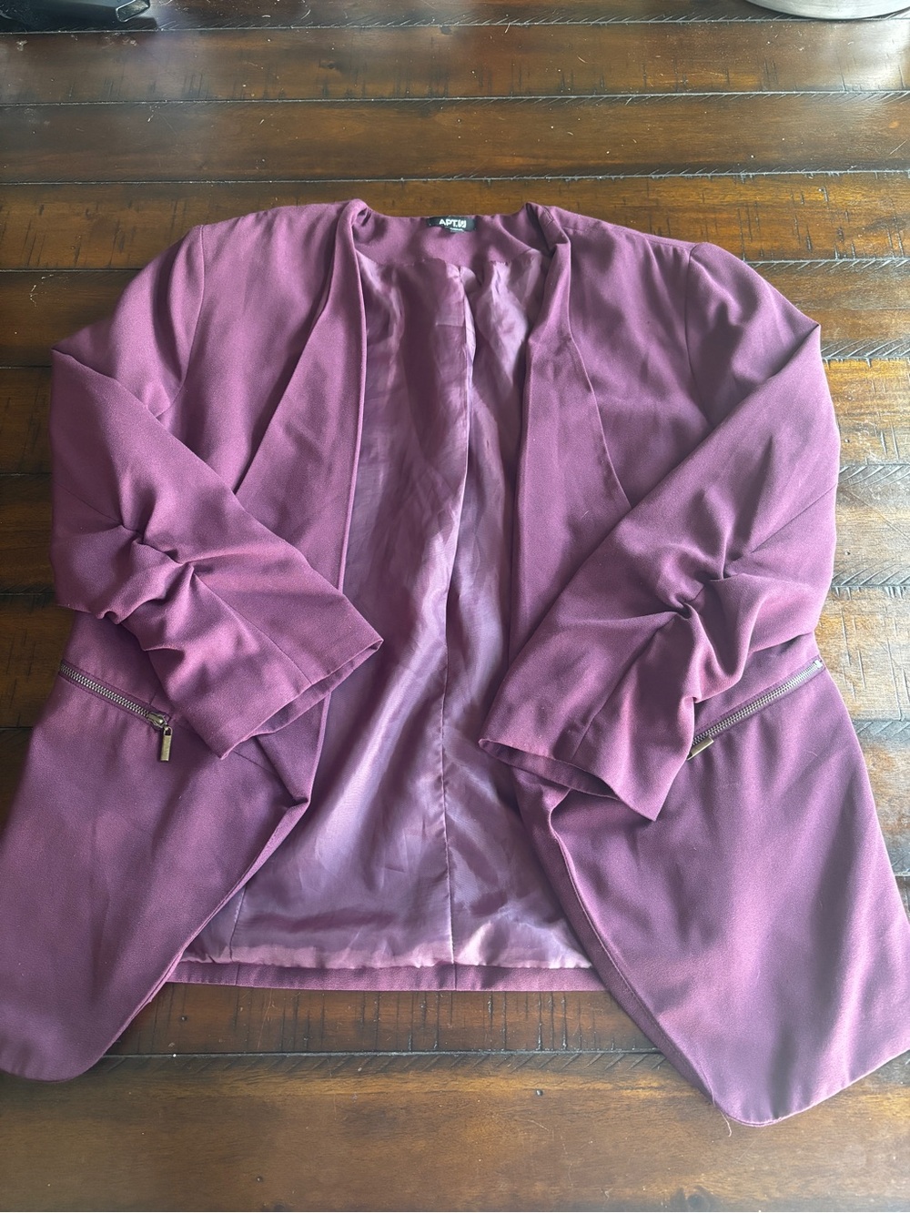 Apt. 9 Rose-Mauve Open-Front Blazer